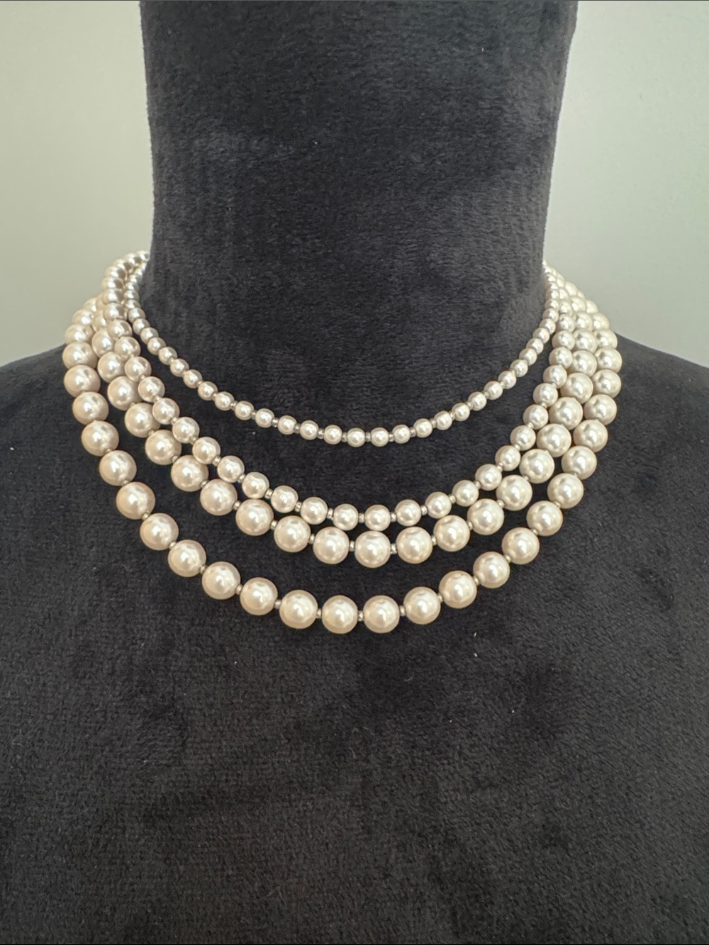 Classic Multi-Strand Pearl Necklace — Champagne Pearls